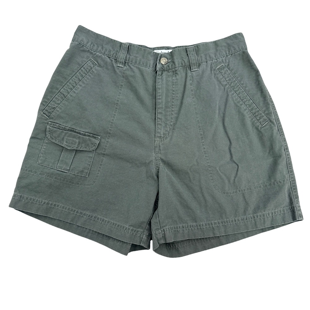 Columbia Cargo Shorts Womens 10 Green Ripstop Cotton Utility Hiking AL4219